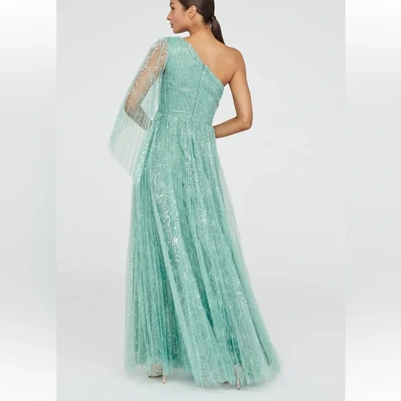 THEIA Carol One Shoulder Gown NWT 6 - Picture 2 of 9